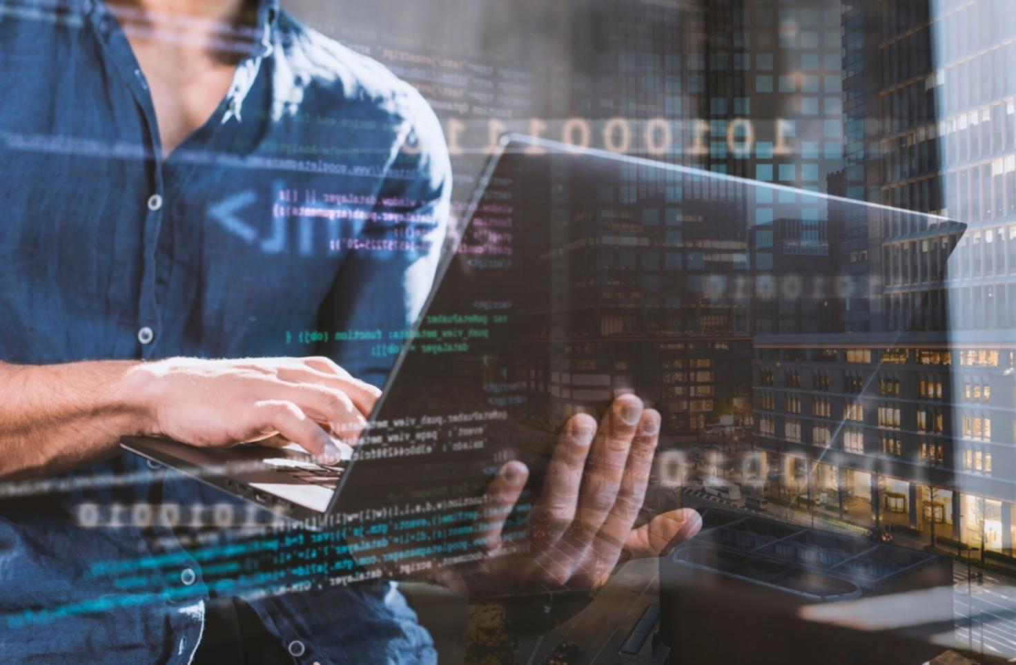 Smart contract development workspace showing code and blockchain networks
